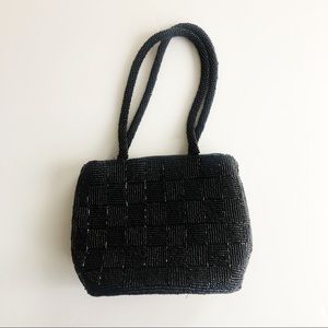 Vintage Style Black Beaded Sequin Bag